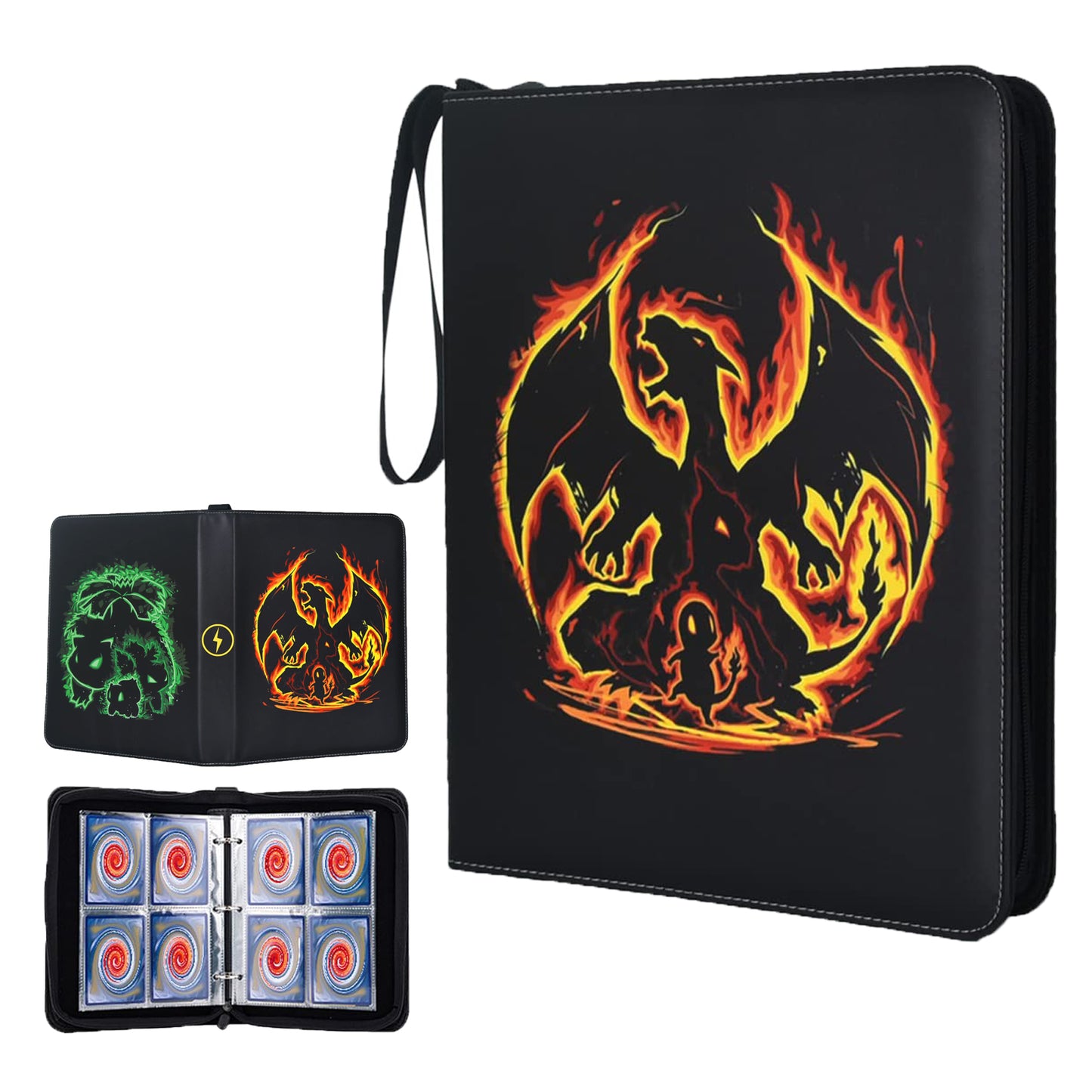 Trading Card Binder with 400 Side Loading Pockets,4 Pocket Trading Card Album Folder for TGC,MTG, Baseball Cards, Yugioh