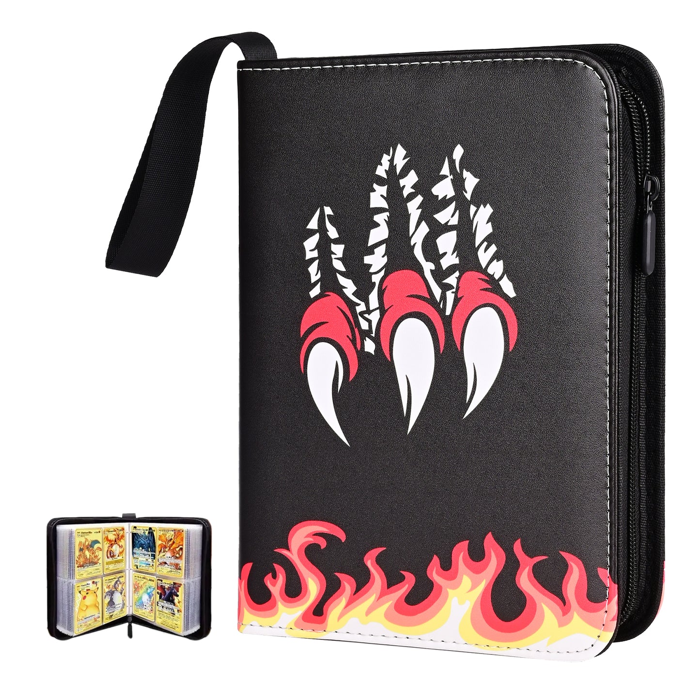 ACEUR Trading Card Binder with 400 Side Loading Pockets,4 Pocket Trading Card Album Folder for TGC,MTG, Baseball Cards, Yugioh