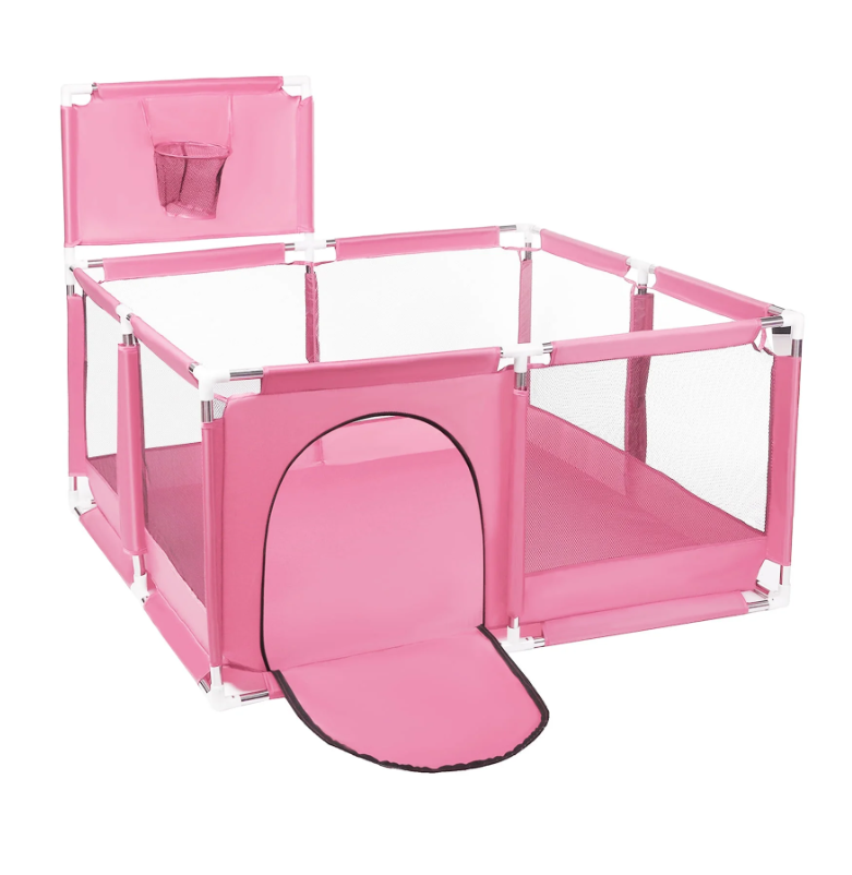 FOINWER Baby Playpen Pink 50x50x26 inch