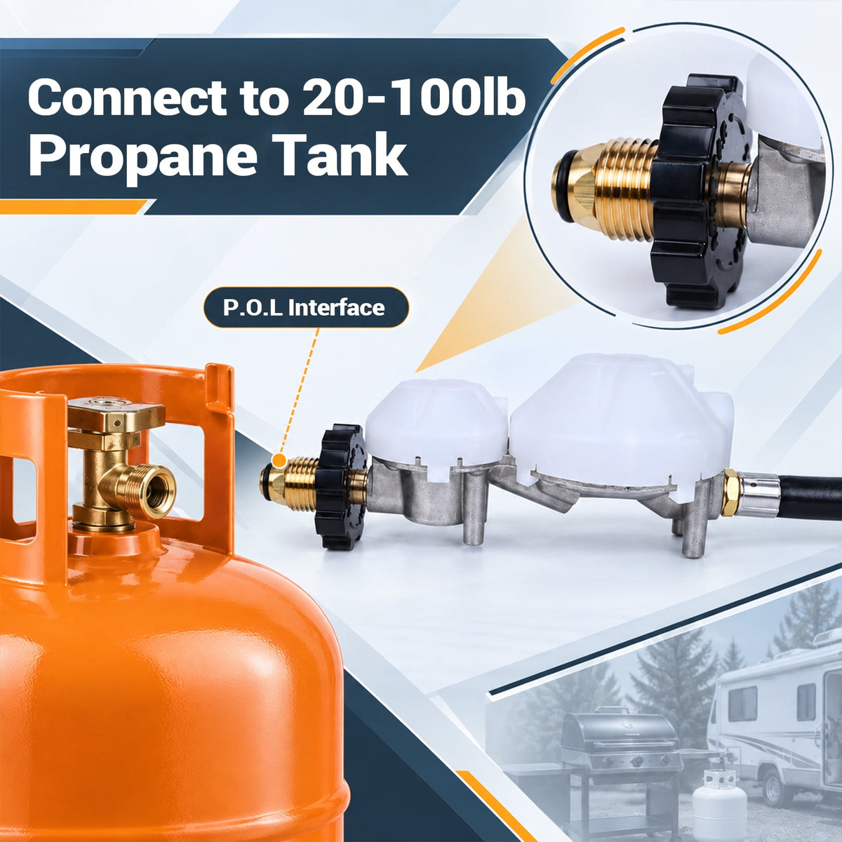 XWYXSTG 12 FT F273684 Propane Hose with Regulator for RV, Gill, Gas Stove, Gas Generator, 3/8in Female x 3/8in Male Street Elbow