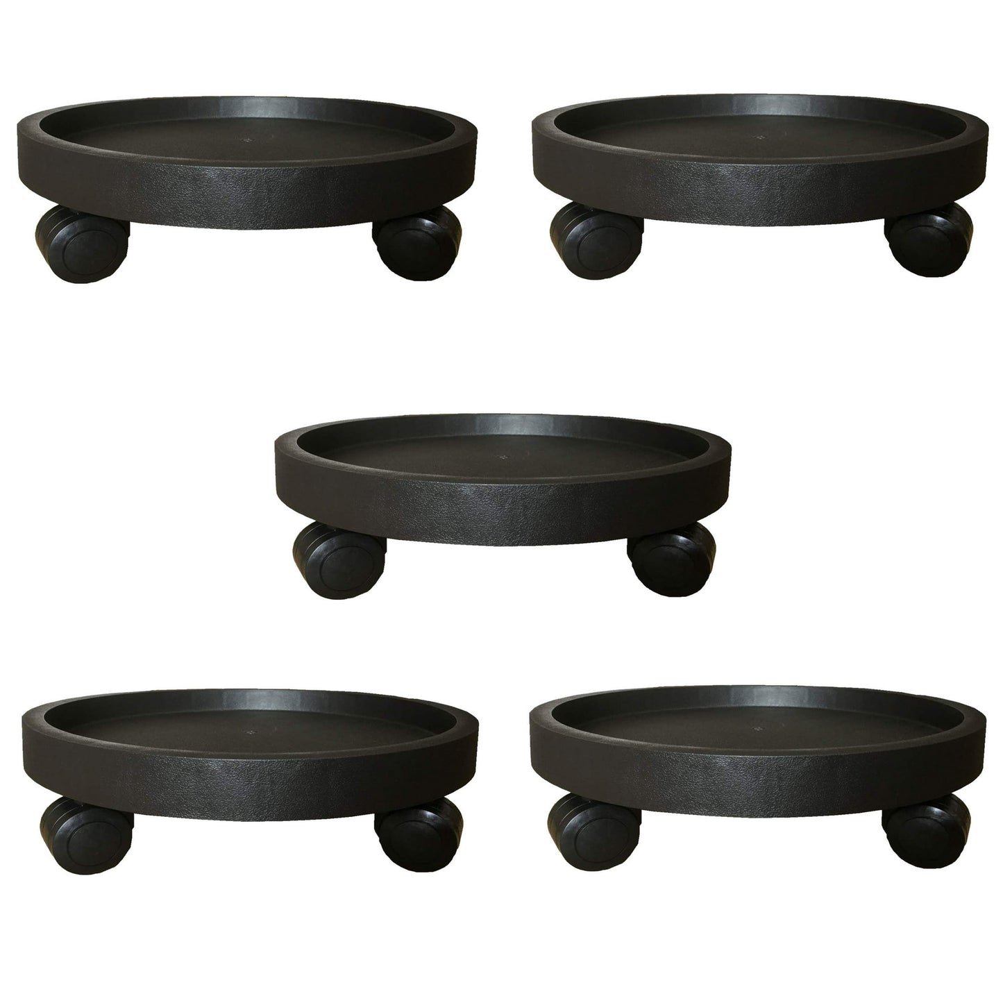 14.2 Inch Planter Caddies Rolling Saucer Caddy with Wheels, Wheeled Stand for Potted Plant, Round Coaster Roller Base Tray with Casters, Flower Pot Dolly Holder for Indoor Outdoor