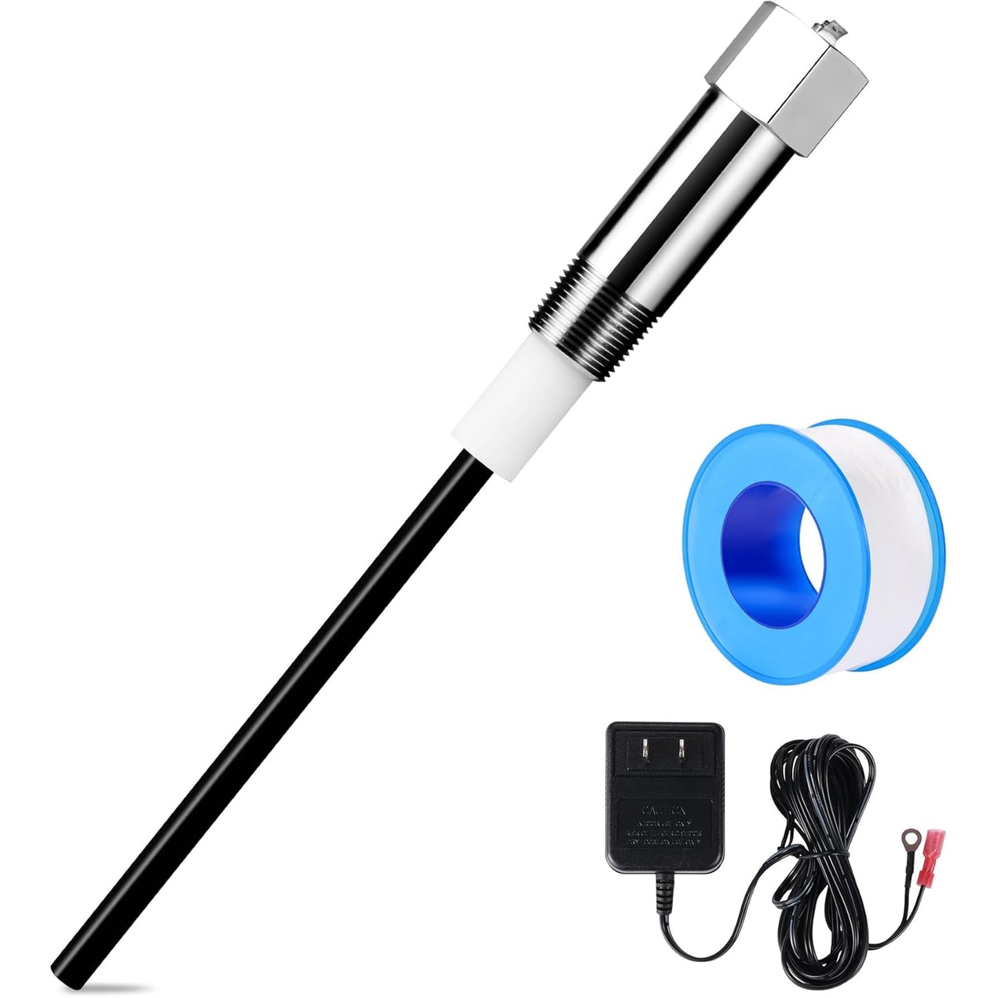 Powered Anode Rod for Water Heater - Titanium Anti-Corrosion Anode Rod, Effective Rust & Limescale Prevention, Fits 40 to 89 Gallon Tanks (Universal Fit)