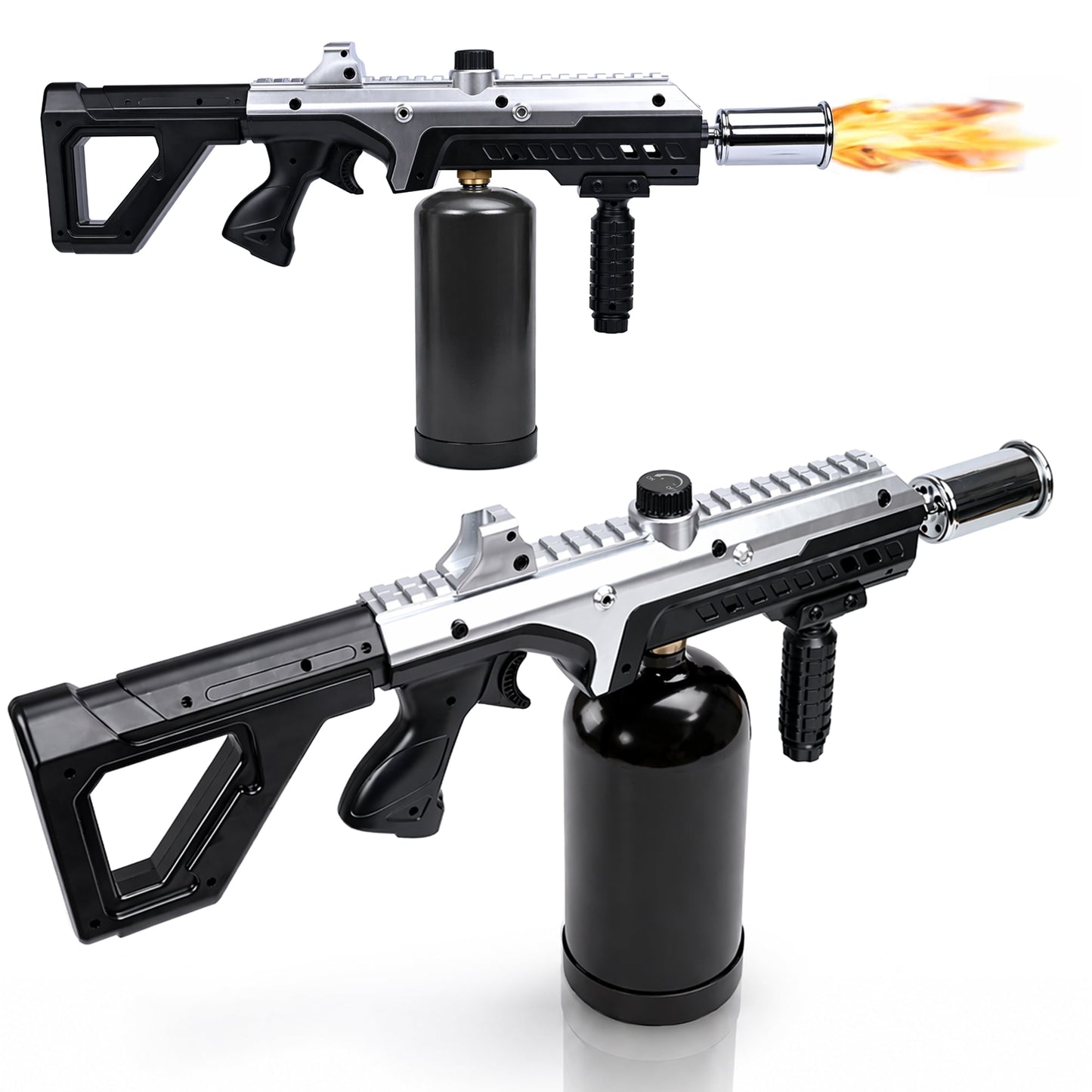 Propane Torch Head, Flamethrower With Adjustable Flame, Blow Torch for Campfire, Fire Pit Starter, Fun Gift (Propane Tank Not Included)