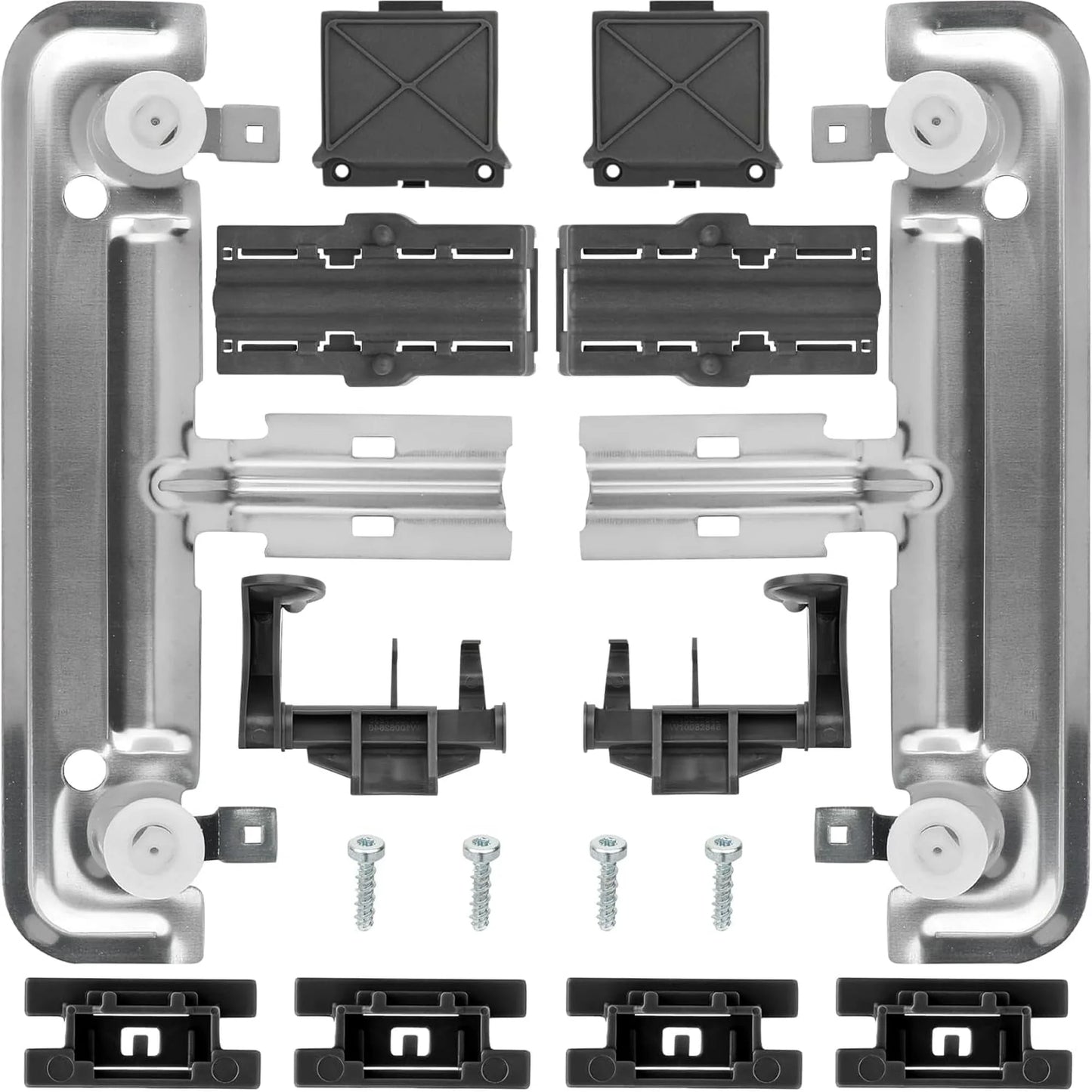 W10712395 Dishwasher Upper Rack Adjuster Kit Compatible with Whirlpool Kenmore Kitchenaid Dishwasher