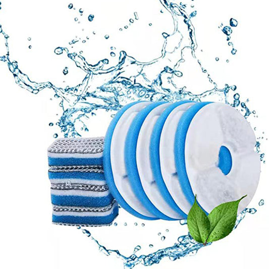 4 Sets Cat Dog Water Fountain Replacement Filters, Pet Water Filters with 3 Stage Filtration System for Aceur 67oz/2L Automatic Pet Fountain Dog Water Dispenser