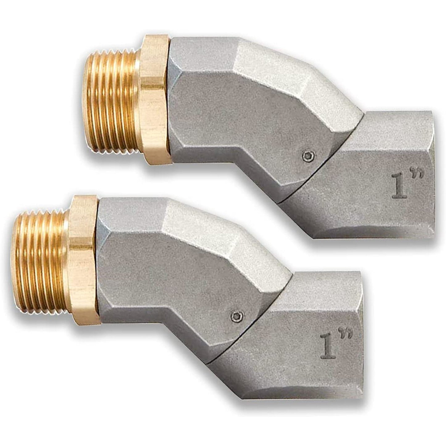 (1" NPT, 2PCS) Fuel Hose Swivel 360 Rotating Connector for Fuel Transfer Pump Fuel Nozzle Multi Plane Fuel Plane Swivel