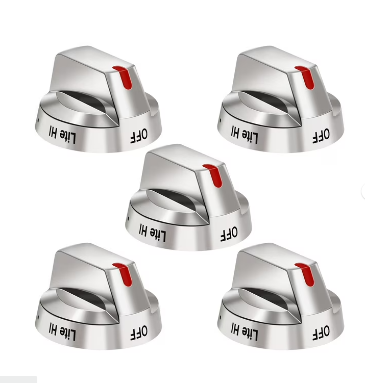 DG64-00473A Top Burner Control Dial Knob Compatible with Samsung Range Oven Gas Stove Knob NX58H5600SS NX58F5700WS NX58H5650WS NX58J7750SS NX58M6850SS （5pcs）
