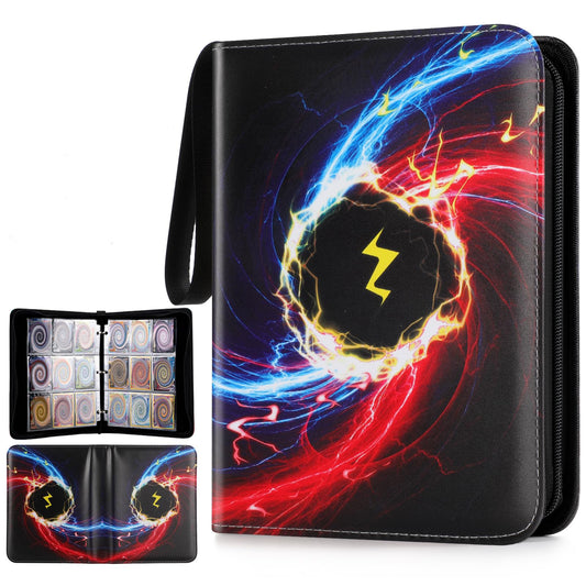 9 Pocket Card Binder,720 Double Sided Pocket PU Collection Binder,Waterproof Trading Card Album Holder,Zip Card Folder for YuGiOh, MTC, TCG, Game Cards & Sports Cards