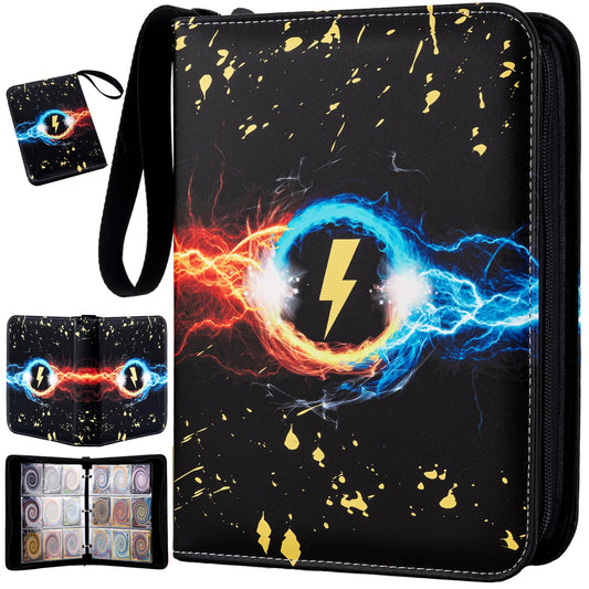 9 Pocket Card Binder,720 Double Sided Pocket PU Collection Binder,Waterproof Trading Card Album Holder,Zip Card Folder for YuGiOh, MTC, TCG, Game Cards & Sports Cards