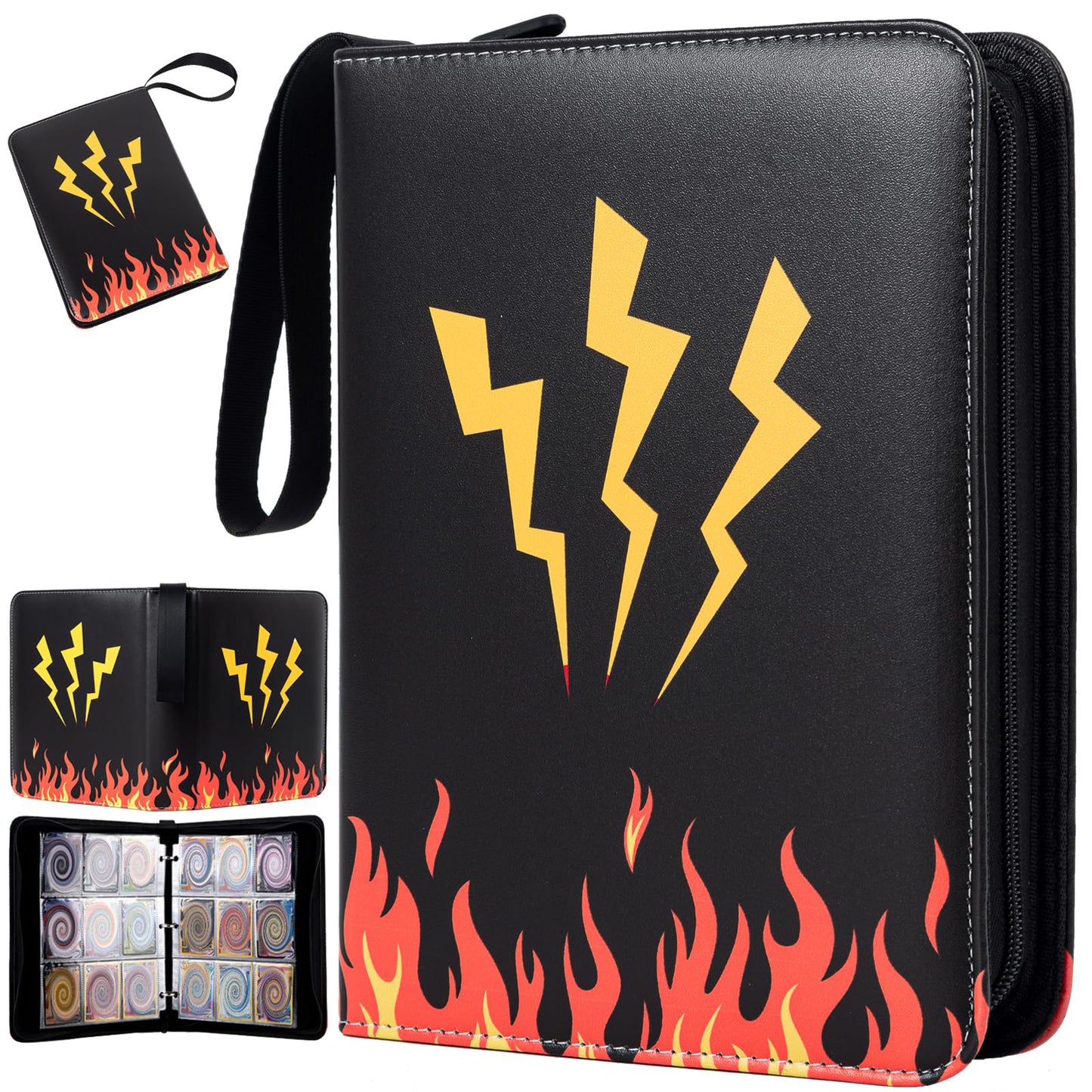 9 Pocket Card Binder,720 Double Sided Pocket PU Collection Binder,Waterproof Trading Card Album Holder,Zip Card Folder for YuGiOh, MTC, TCG, Game Cards & Sports Cards