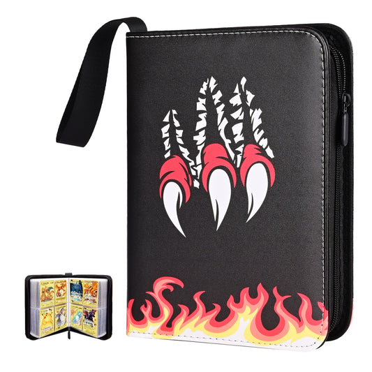 ACEUR Trading Card Binder with 400 Side Loading Pockets,4 Pocket Trading Card Album Folder for TGC,MTG, Baseball Cards, Yugioh