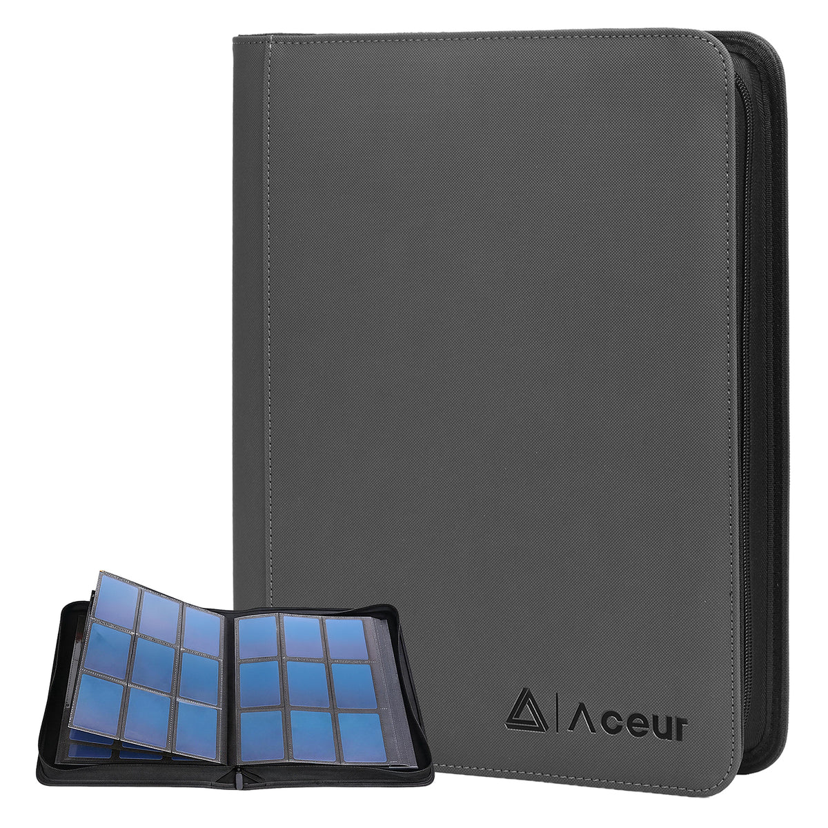 ACEUR Trading Card Binder with 720 Side Loading Pockets, 9 Pocket Trading Card Album, Premium PU Card Collection Folder for Sports & Game Cards