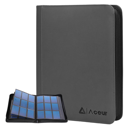ACEUR Trading Card Binder with 720 Side Loading Pockets, 9 Pocket Trading Card Album, Premium PU Card Collection Folder for Sports & Game Cards