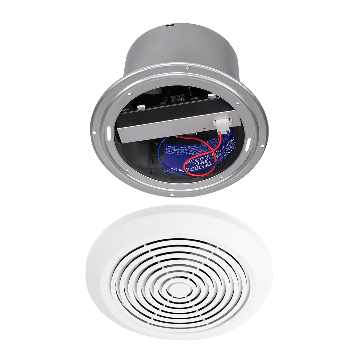 V2262-50 Bathroom Exhaust Fan, 7" 50 CFM Bathroom Ceiling Fan, for 8 inch Diameter Rough-in Opening,Compatible Ducting Accessories - P7.19 Series Hard Duct or VC0292 Flex Duct
