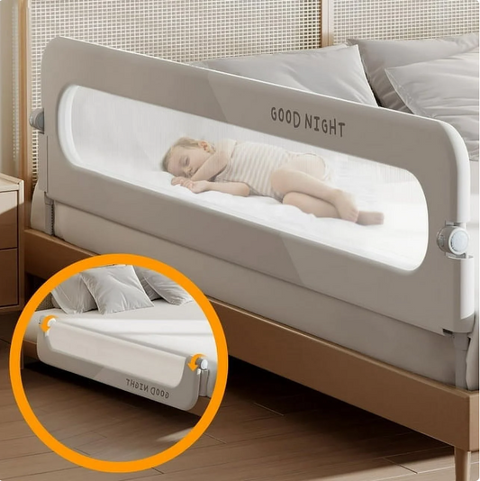 Baby Safety Rails Height Adjustable Bed Guardrail for Toddlers Single Piece