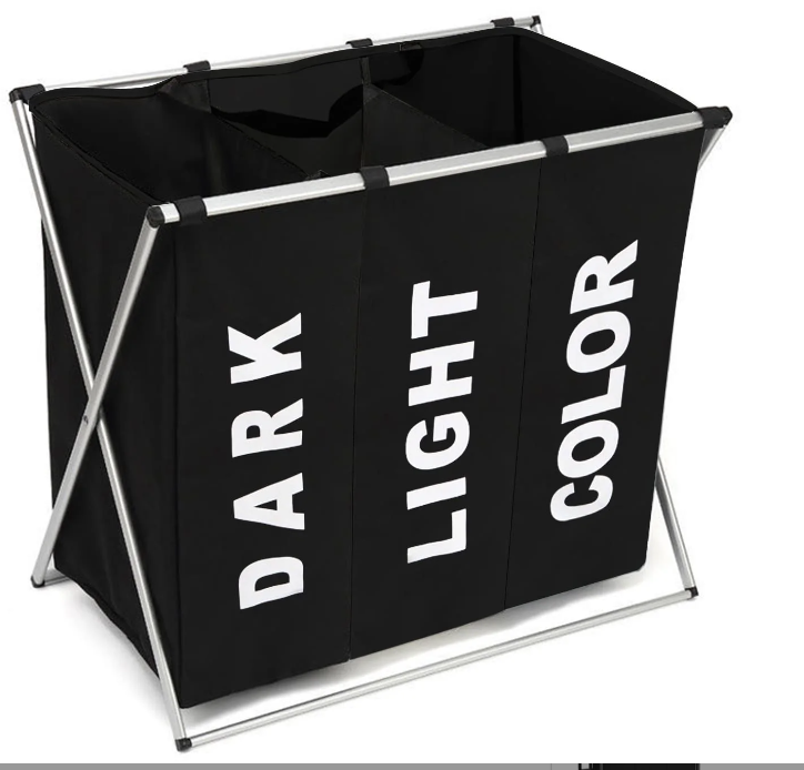 FOINWER 135L Laundry Sorter, Large 3 Section Laundry Basket for Laundry Bedroom Bathroom Clothes Storage