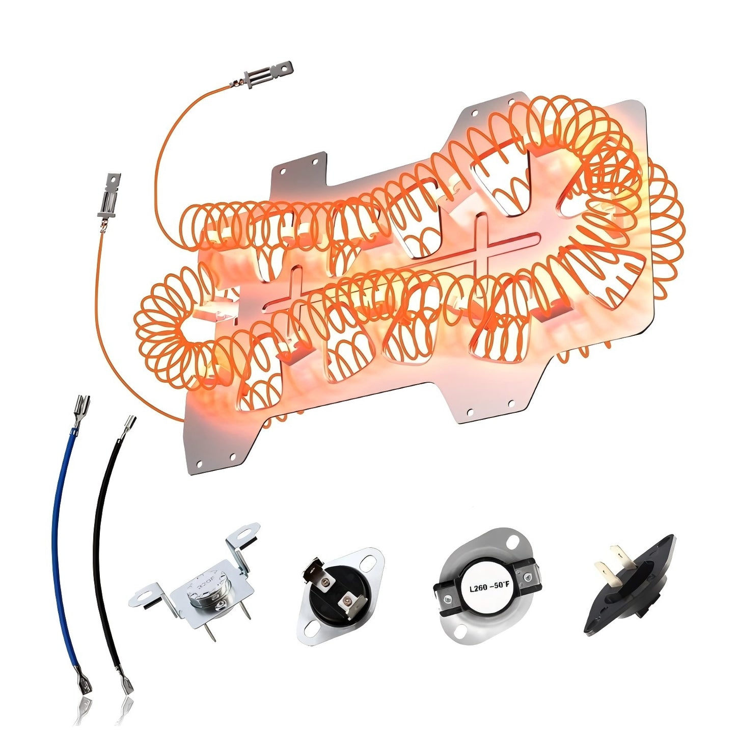 DC47-00019A Dryer Heating Element for Samsung dv42h5000ew/a3 dv45h7000ew/a2 Dryer Parts, Including DC96-00887A, DC47-00016A, DC47-00018A and DC32-00007A