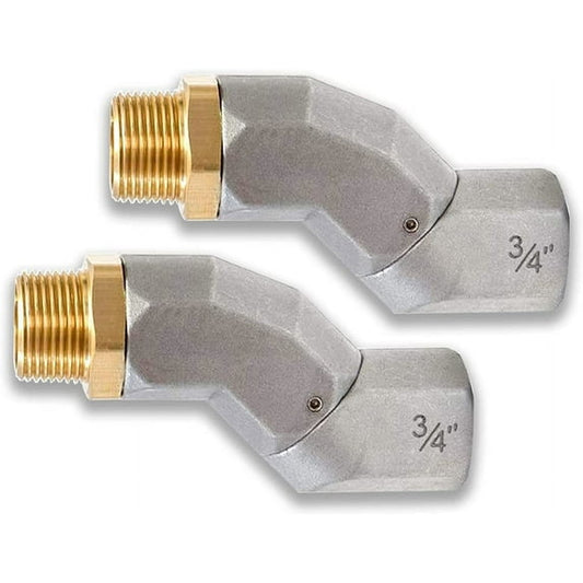 (3/4" NPT, 2PCS) Fuel Hose Swivel 360 Rotating Connector for Fuel Transfer Pump Fuel Nozzle Multi Plane Fuel Plane Swivel