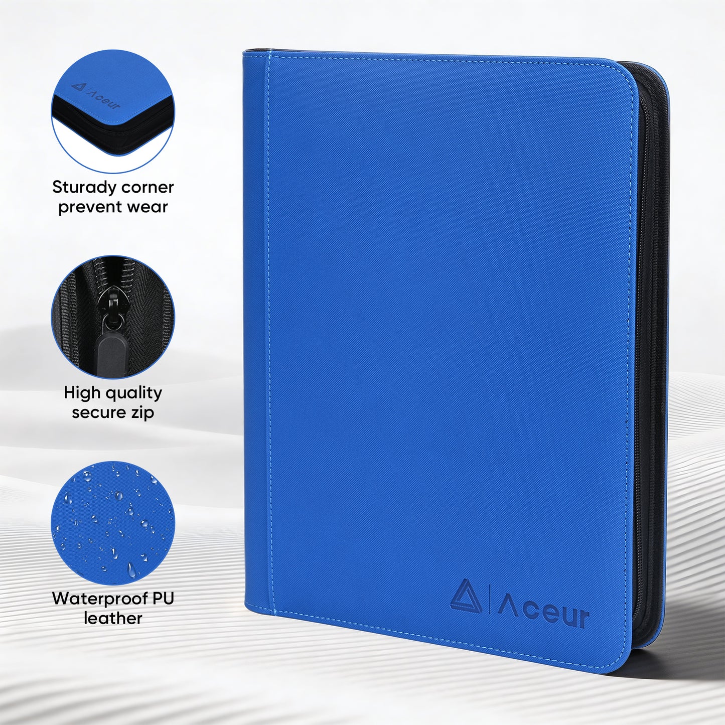 ACEUR Trading Card Binder with 720 Side Loading Pockets, 9 Pocket Trading Card Album Folder for Sport Cards, Game Cards