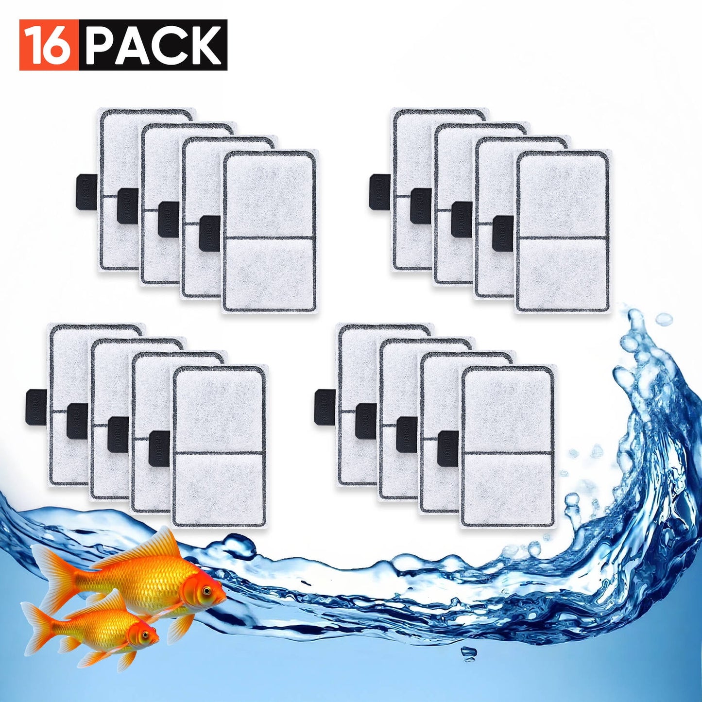 16 Pack EF-S Filter Cartridges for Filter,Replacement Filter Cartridges for Top Fin EF-S Element and BF5 BETTAFLO