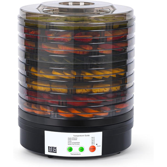 Food Dehydrator Machine, 8 BPA-Free 11.4" Trays Adjustable Temperature Controls Dehydrater for Jerky, Herbs, Fruit, Veggies, Dried Snacks