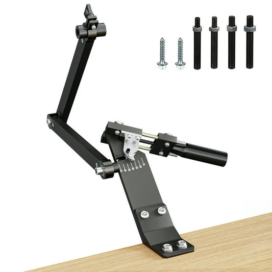 Flngr Lawn Mower Blade Sharpener, 15°-45° Adjustable Frame with Ball Bearing Manufacture Handle for Right Left Hand Blades, Lawnmower Blade Sharpening Tool Use with Angle Grinder