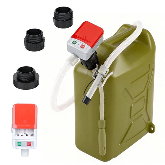 Portable transfer pump,Automatic Transfer Pump with Auto-stop Sensor,3.2GPM & 51" Hose & 3 Size Adapters Battery Powered Gas Can Pump with Leak Protection for Gasoline,Diesel,Kerosene