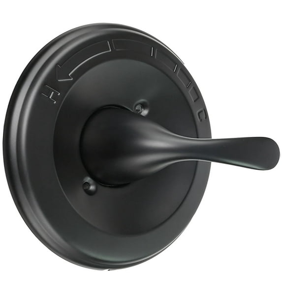 Matte Black Shower Trim Kit for Single-Function Valves,Compatible with Delta Classic 13 Series (T13020-MB Replacement,Handle & Escutcheon Only,Valve Not Included)