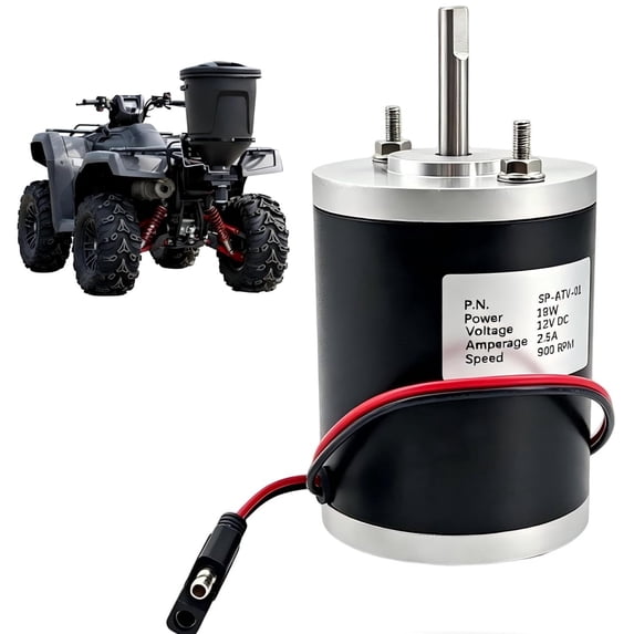 ZGRAO Salt Spreader Motor Replacement for Buyers SaltDogg 3000966, 12V D-Shaft Fits ATV UTV ATVS15A UTVS16, 18W 900RPM 2.5A Continuous Duty Snow Ice Part