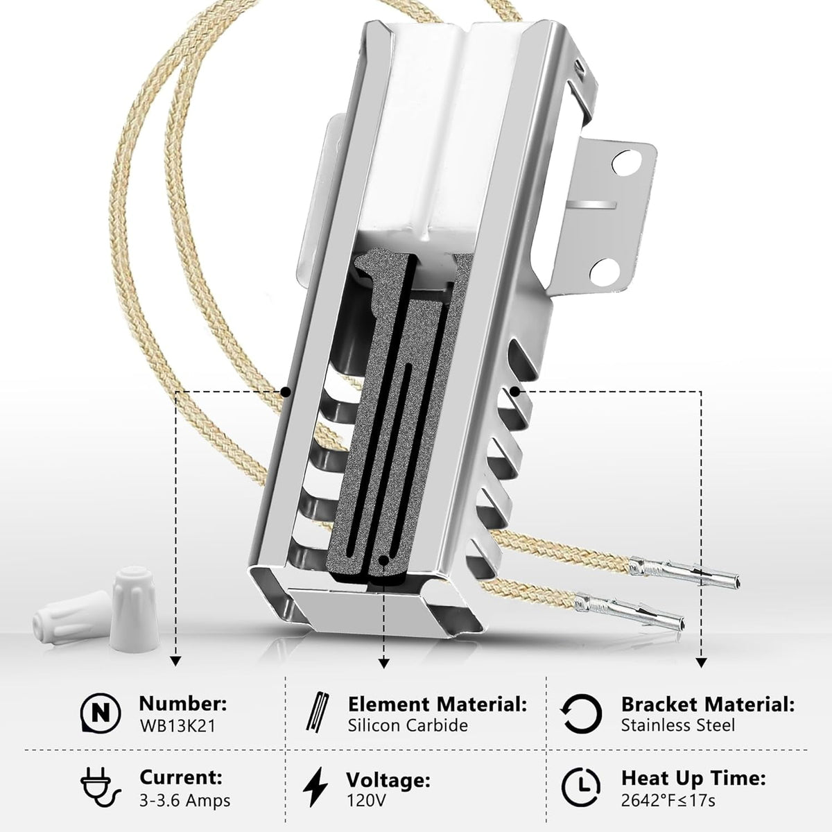 XWYXSTG Gas Range Oven Igniter Replacement for Samsung DG94-00520A, Compatible with NX58H5600SS and NX58H9500WS
