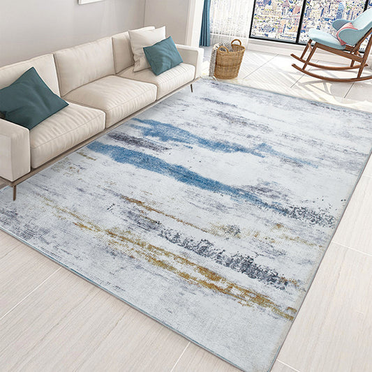 5'x7' Area Rug on Clearance, Rubber Backing Washable Carpet,Modern Home Decor Abstract Area Rug for Living Room, Bedroom, White