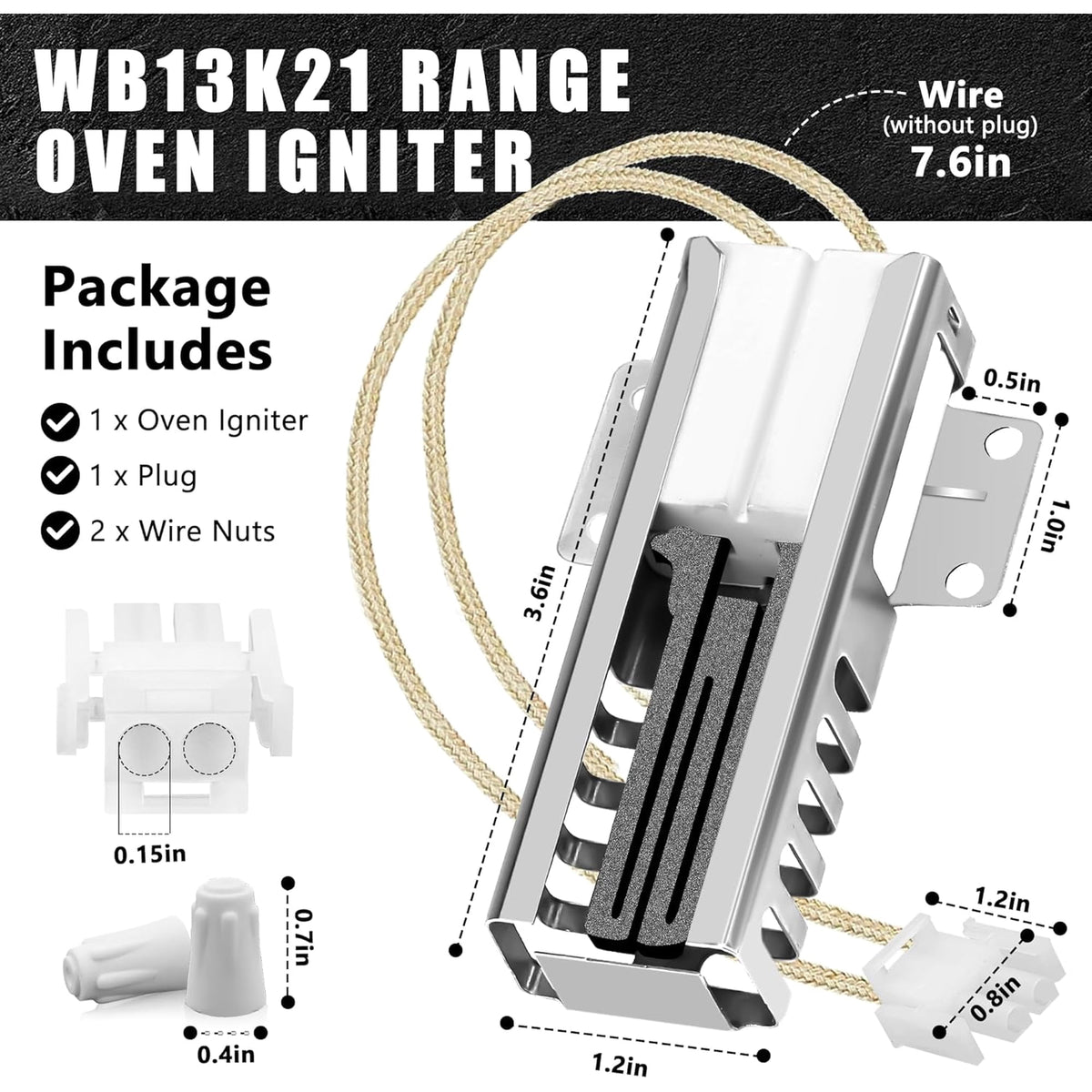 XWYXSTG Gas Range Oven Igniter Replacement for Samsung DG94-00520A, Compatible with NX58H5600SS and NX58H9500WS