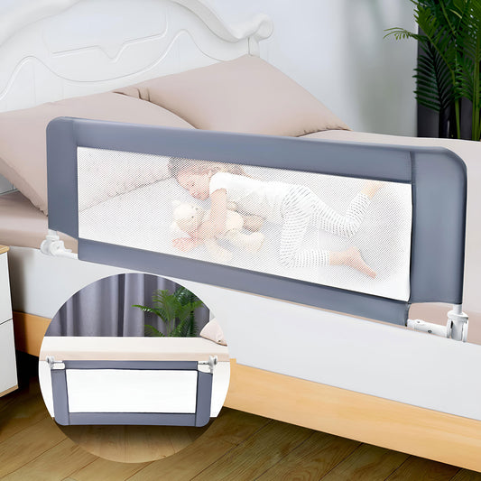 Foldable Bed Rail,Bed Rails,bed rail guard for Twin,Queen,King,Single Pack, 72in,Gray