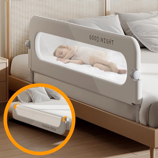 Baby Safety Rails Height Adjustable Bed Guardrail for Toddlers Single Piece